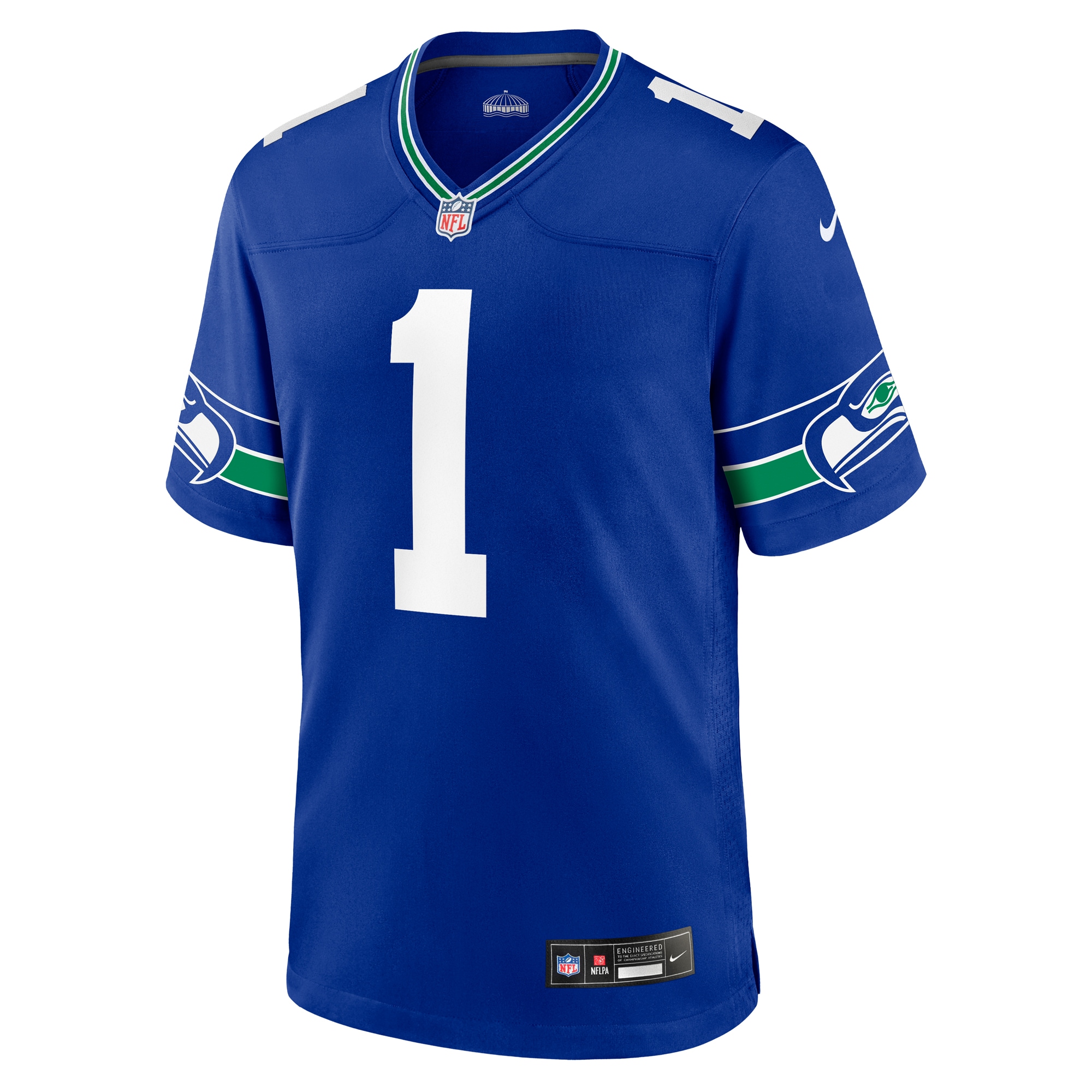 Men's Seattle Seahawks Warren Moon Royal Throwback Retired Player Game Jersey JS6496 nicesnker - Image 2
