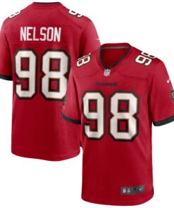 Men's Tampa Bay Buccaneers Anthony Nelson Red Game Jersey JS9733 nicesnker