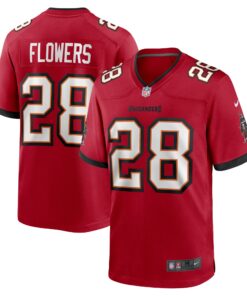 Men's Tampa Bay Buccaneers Dallis Flowers Red Game Jersey JS9320 nicesnker