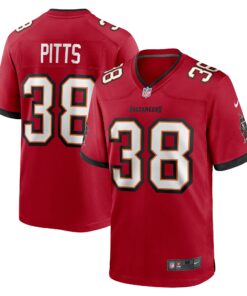 Men's Tampa Bay Buccaneers Derrek Pitts Red Game Jersey JS3526 nicesnker