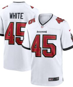 Men's Tampa Bay Buccaneers Devin White White Game Jersey JS6336 nicesnker
