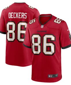 Men's Tampa Bay Buccaneers Evan Deckers Red Game Jersey JS9529 nicesnker