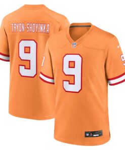 Men's Tampa Bay Buccaneers Joe Tryon-Shoyinka Orange Throwback Game Jersey JS8305 nicesnker
