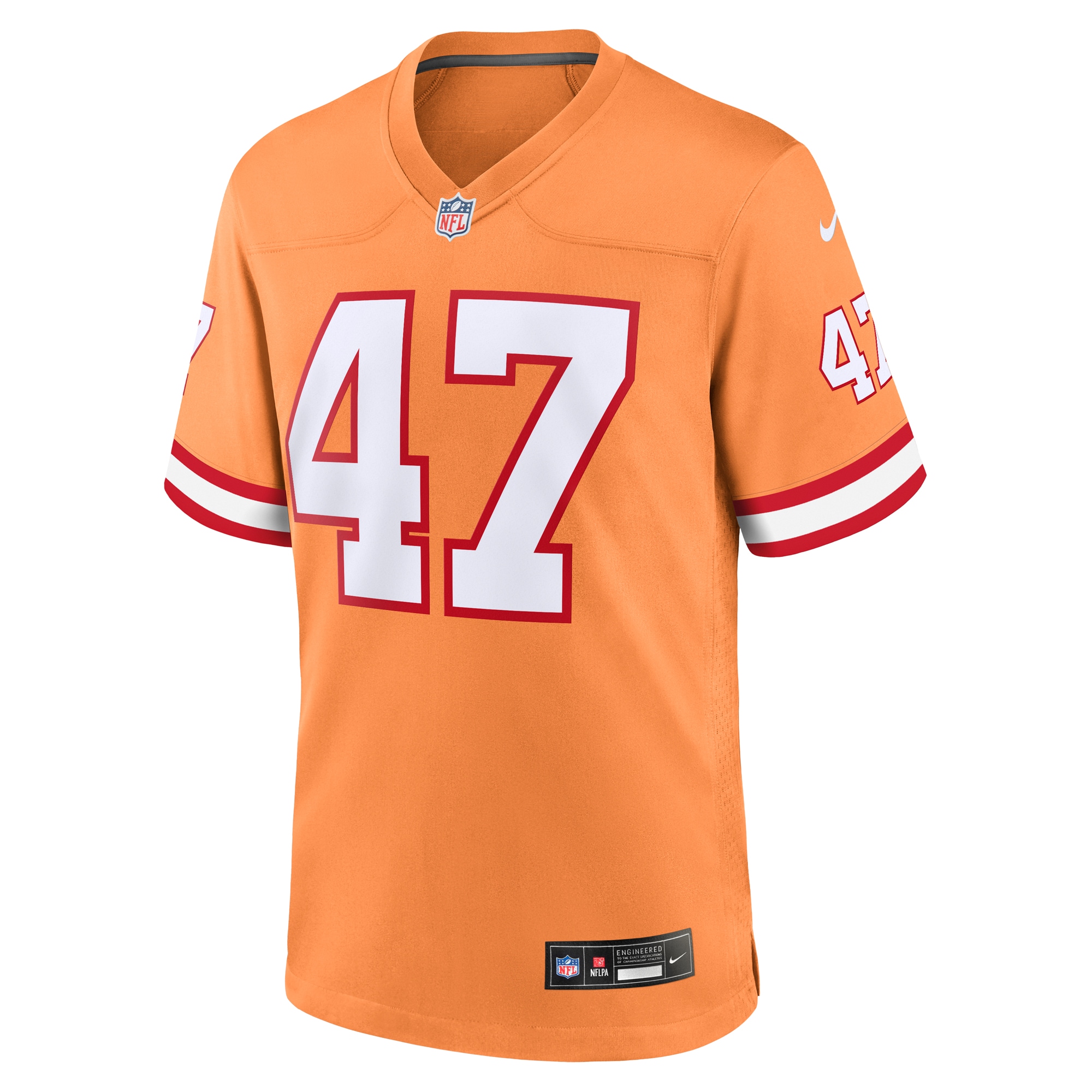 Men's Tampa Bay Buccaneers John Lynch Orange Throwback Game Jersey JS4680 nicesnker - Image 2