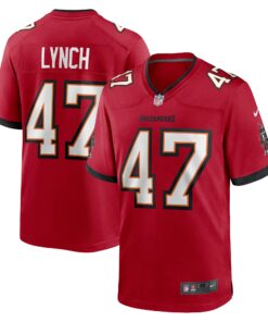 Men's Tampa Bay Buccaneers John Lynch Red Retired Player Game Jersey JS5546 nicesnker