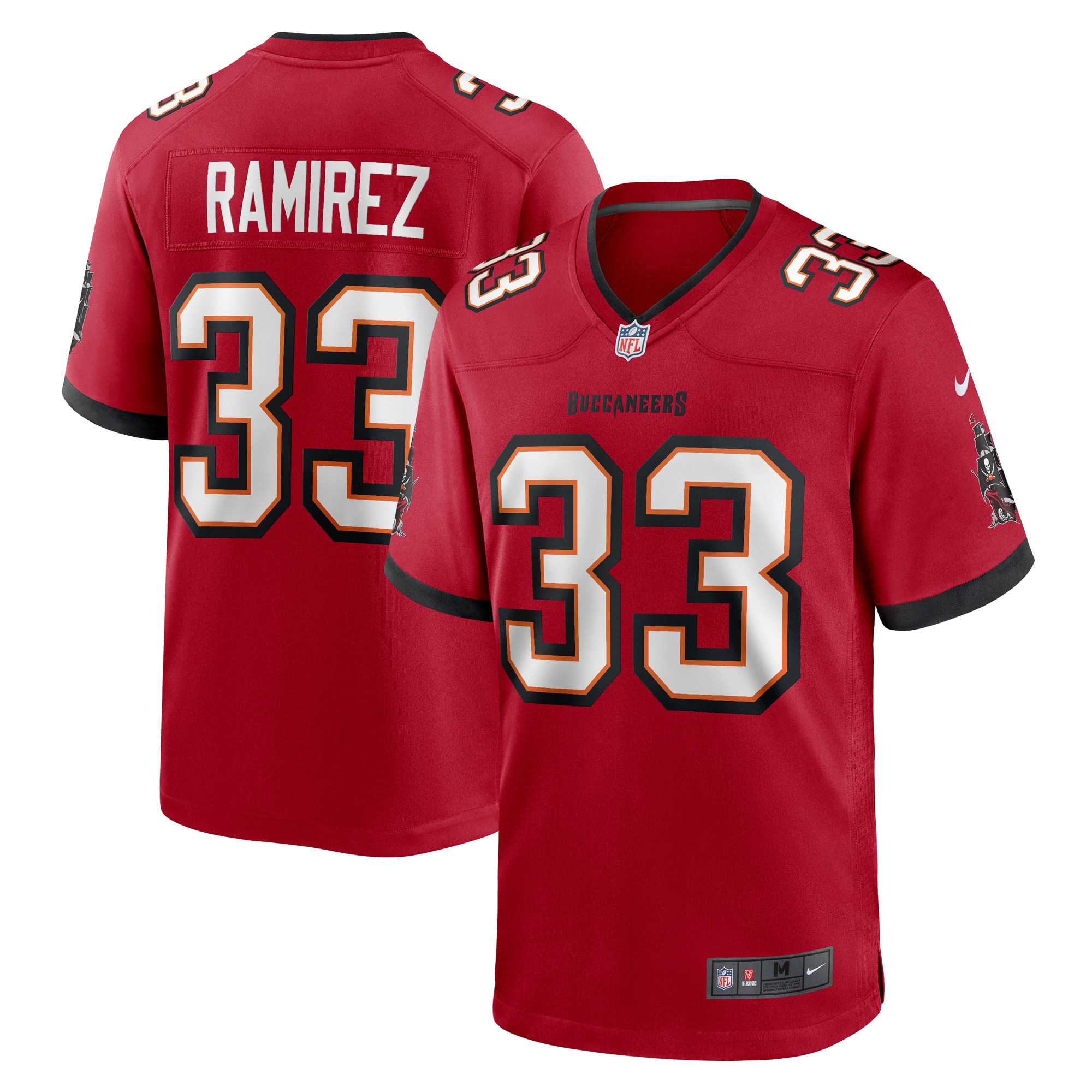 Men's Tampa Bay Buccaneers Jose Ramirez Red Game Jersey JS2013 nicesnker