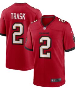 Men's Tampa Bay Buccaneers Kyle Trask Red Game Player Jersey JS5753 nicesnker