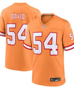 Men's Tampa Bay Buccaneers Lavonte David Orange Throwback Game Jersey JS3014 nicesnker