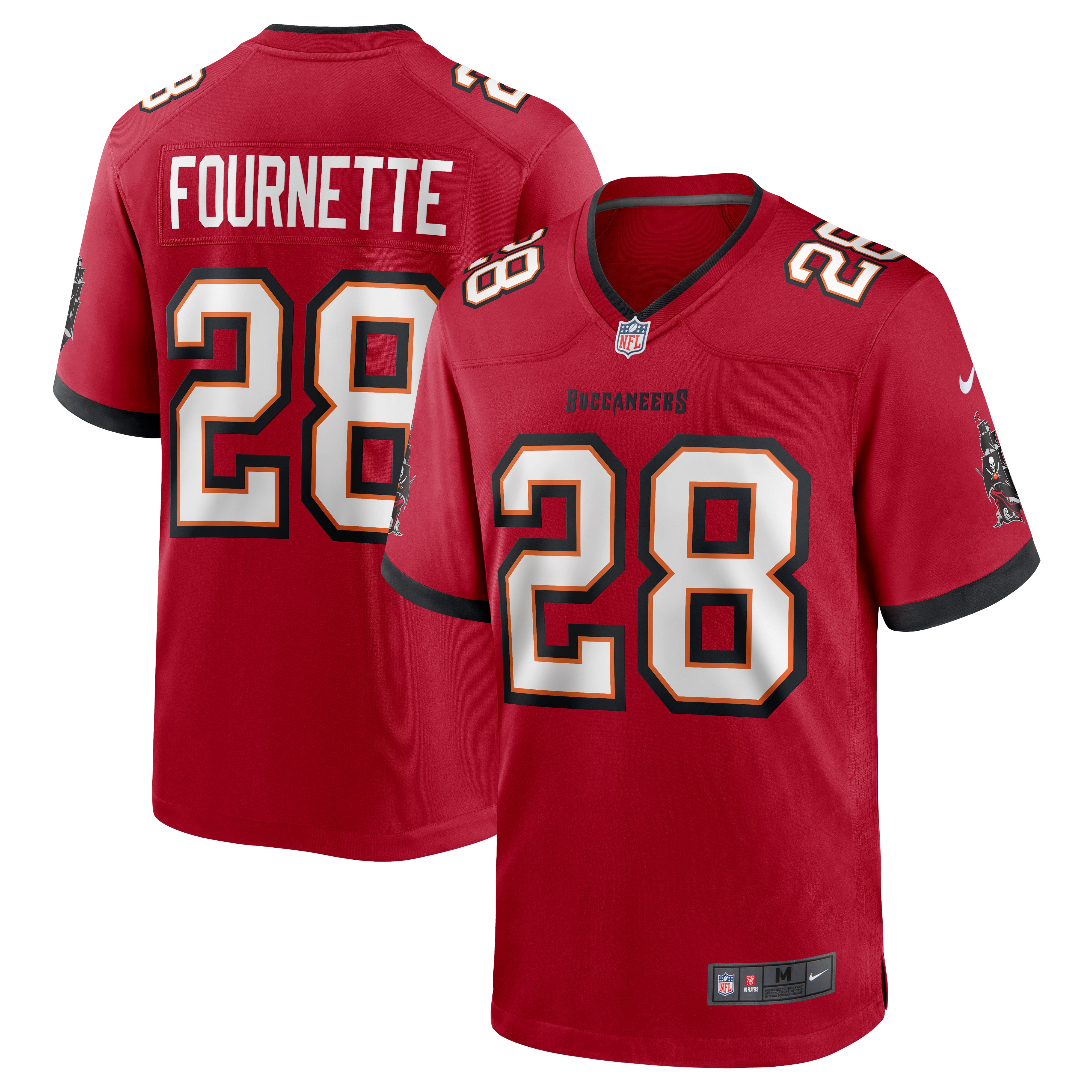 Men's Tampa Bay Buccaneers Leonard Fournette Red Game Jersey JS6744 nicesnker