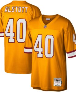 Men's Tampa Bay Buccaneers Mike Alstott Mitchell & Ness Orange Big & Tall 1996 Retired Player Jersey JS1974 nicesnker