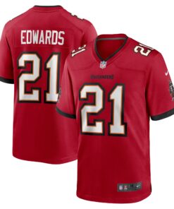 Men's Tampa Bay Buccaneers Mike Edwards Red Game Jersey JS7594 nicesnker
