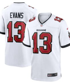 Men's Tampa Bay Buccaneers Mike Evans White White Game Jersey JS3215 nicesnker