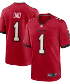 Men's Tampa Bay Buccaneers Number 1 Dad Red Game Jersey JS3310 nicesnker