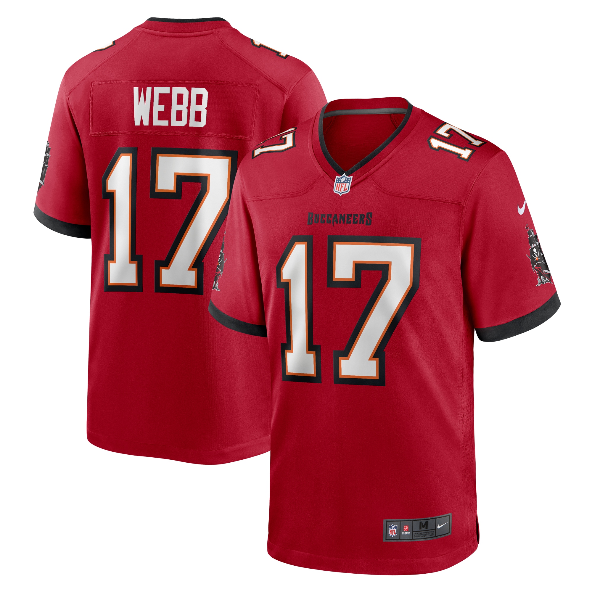 Men's Tampa Bay Buccaneers Raleigh Webb Red Game Jersey JS7738 nicesnker
