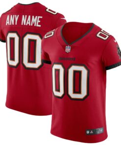 Men's Tampa Bay Buccaneers Red Vapor Elite Custom Jersey JS4562 nicesnker
