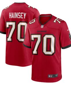 Men's Tampa Bay Buccaneers Robert Hainsey Red Game Jersey JS5550 nicesnker