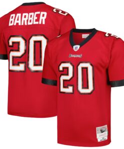 Men's Tampa Bay Buccaneers Ronde Barber Mitchell & Ness Red Legacy Jersey JS8928 nicesnker