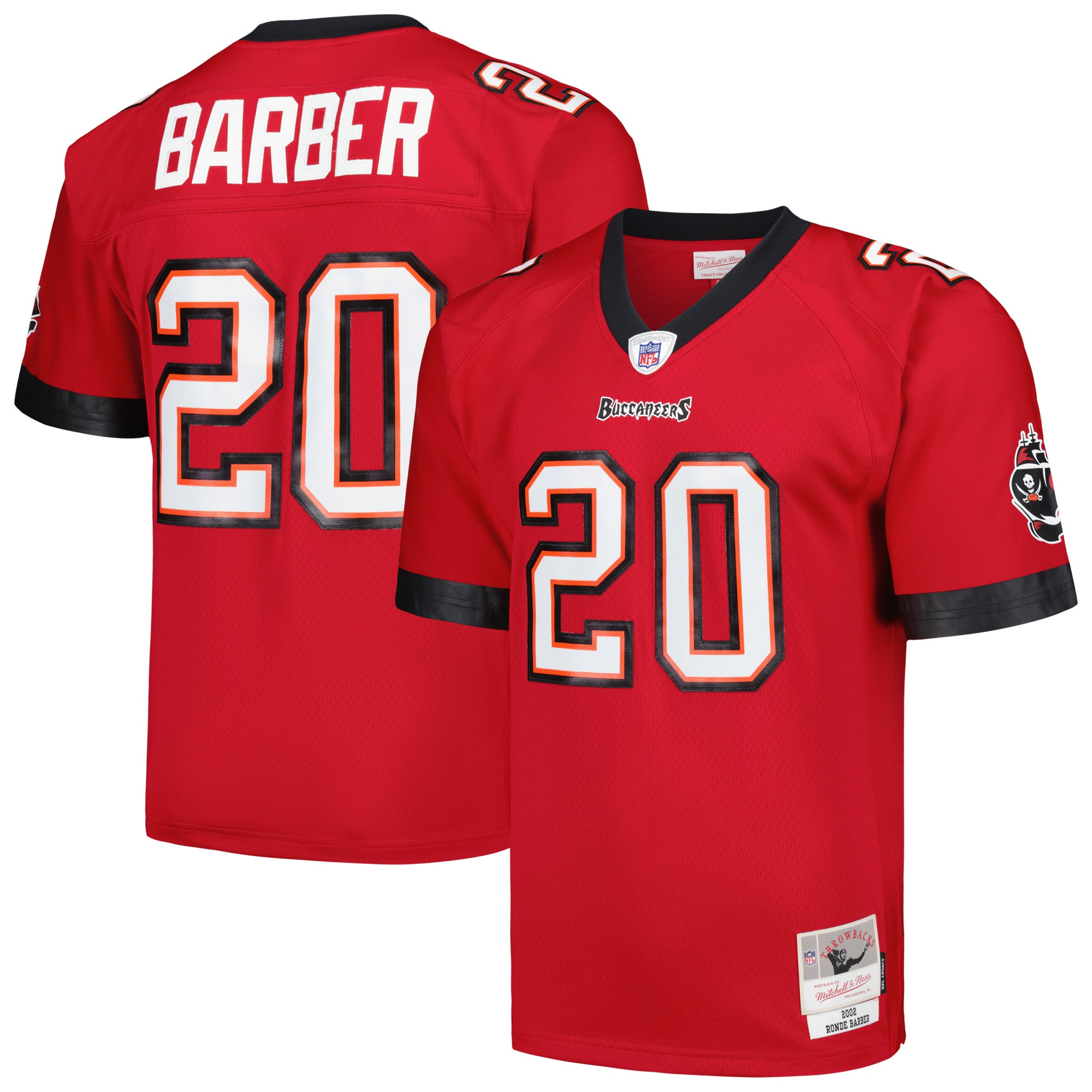 Men's Tampa Bay Buccaneers Ronde Barber Mitchell & Ness Red Legacy Jersey JS8928 nicesnker