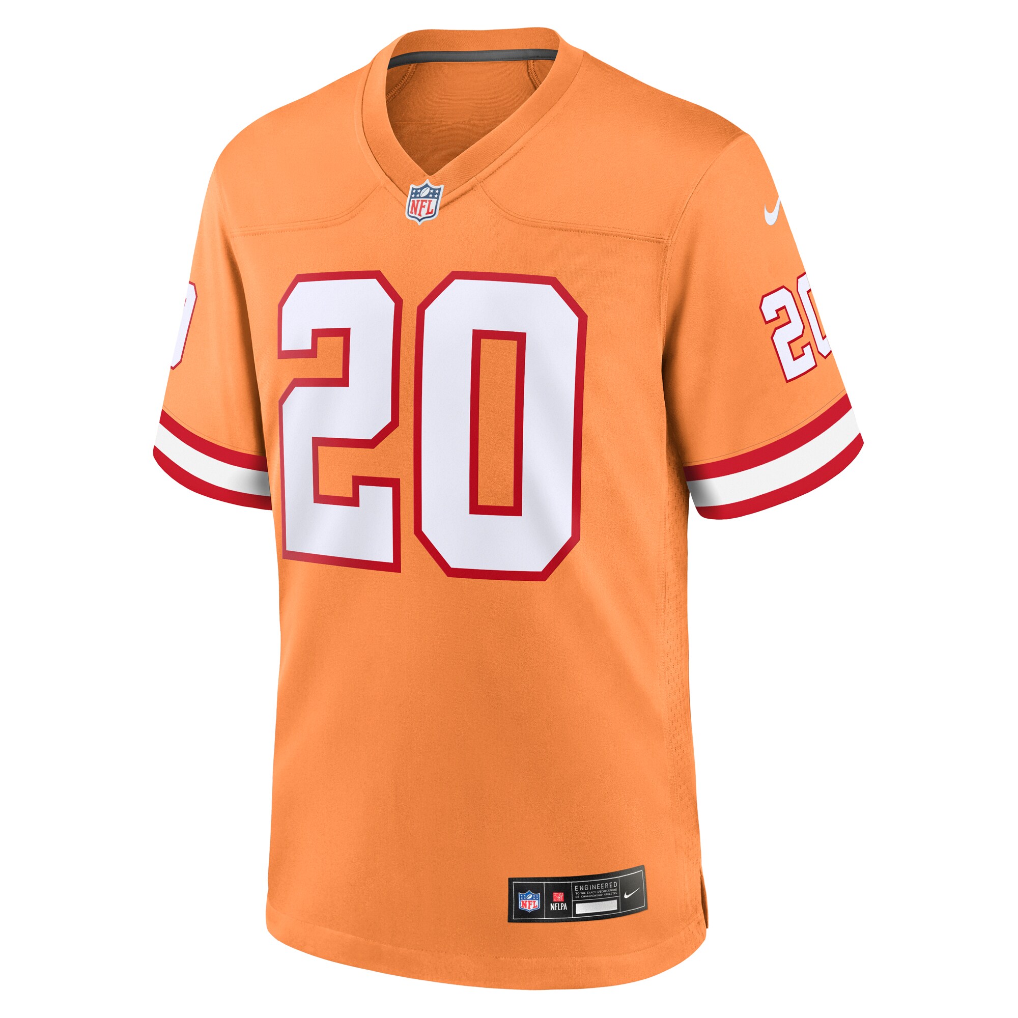 Men's Tampa Bay Buccaneers Ronde Barber Orange Throwback Game Jersey JS5179 nicesnker - Image 2