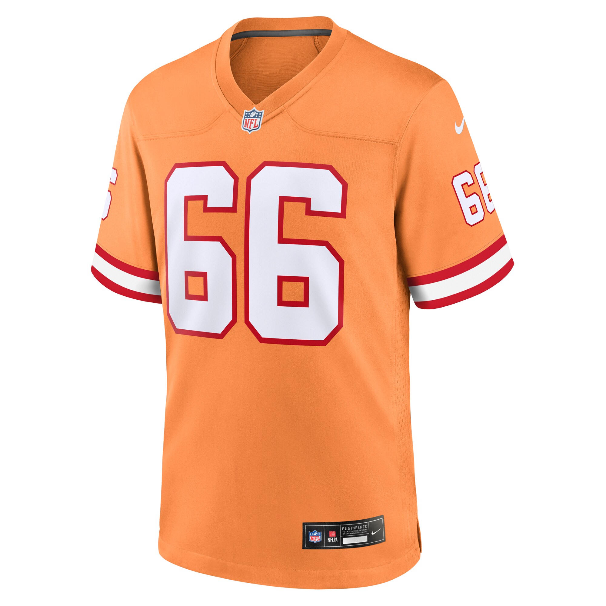 Men's Tampa Bay Buccaneers Ryan Jensen Orange Throwback Game Jersey JS8159 nicesnker - Image 2