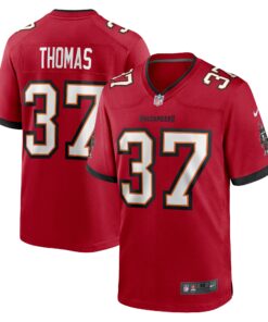 Men's Tampa Bay Buccaneers Tavierre Thomas Red Game Jersey JS5133 nicesnker