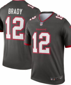 Men's Tampa Bay Buccaneers Tom Brady Pewter Alternate Legend Player Performance Top JS5068 nicesnker