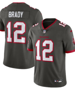 Men's Tampa Bay Buccaneers Tom Brady Pewter Alternate Vapor Untouchable Limited Jersey JS5023 nicesnker