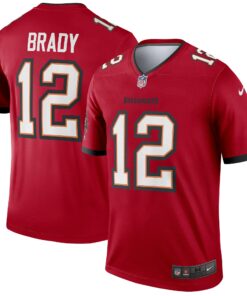 Men's Tampa Bay Buccaneers Tom Brady Red Team Legend Player Performance Top JS3941 nicesnker