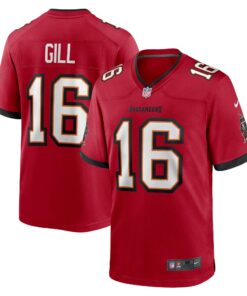 Men's Tampa Bay Buccaneers Trenton Gill Red Team Game Jersey JS4843 nicesnker