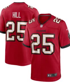 Men's Tampa Bay Buccaneers Troy Hill Red Game Jersey JS9372 nicesnker