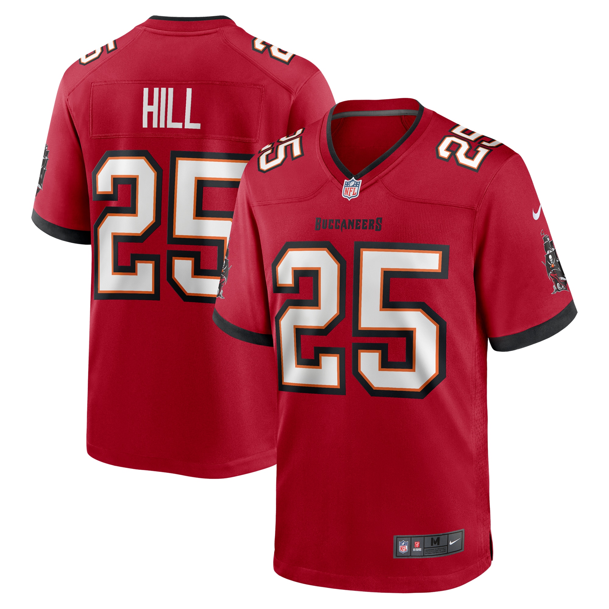 Men's Tampa Bay Buccaneers Troy Hill Red Game Jersey JS9372 nicesnker