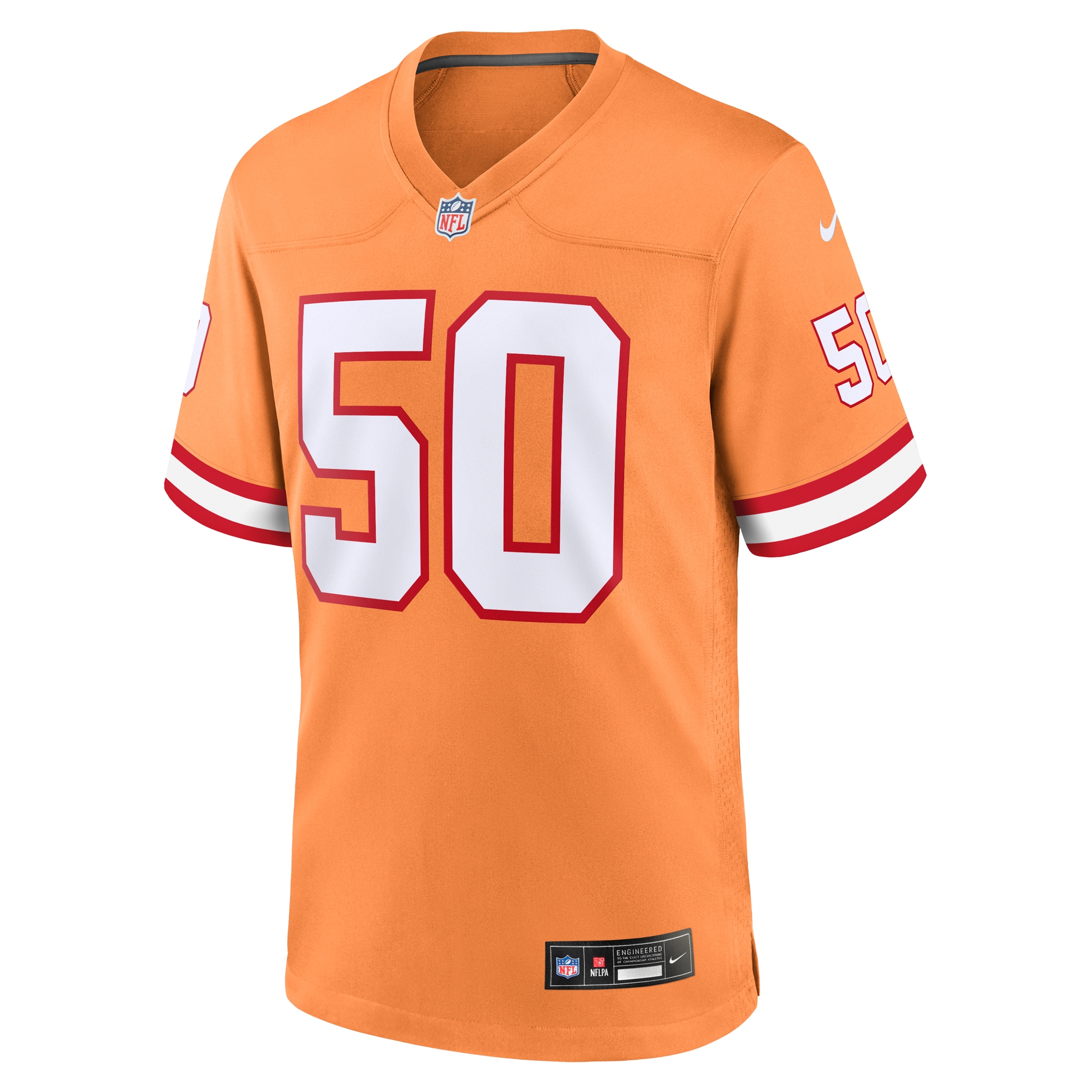 Men's Tampa Bay Buccaneers Vita Vea Orange Throwback Game Jersey JS5437 nicesnker - Image 2