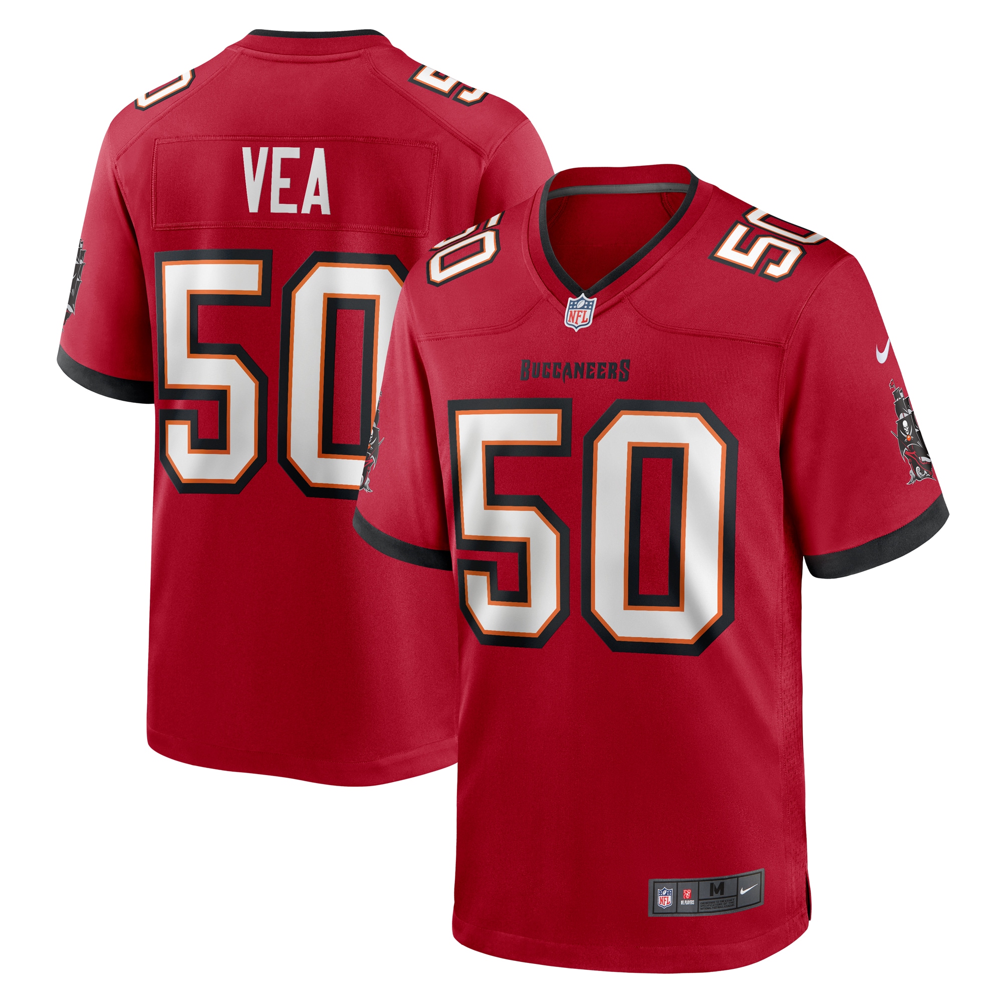 Men's Tampa Bay Buccaneers Vita Vea Red Game Jersey JS7565 nicesnker