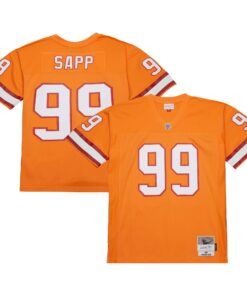 Men's Tampa Bay Buccaneers Warren Sapp Mitchell & Ness Orange 1995 Legacy Jersey JS3000 nicesnker