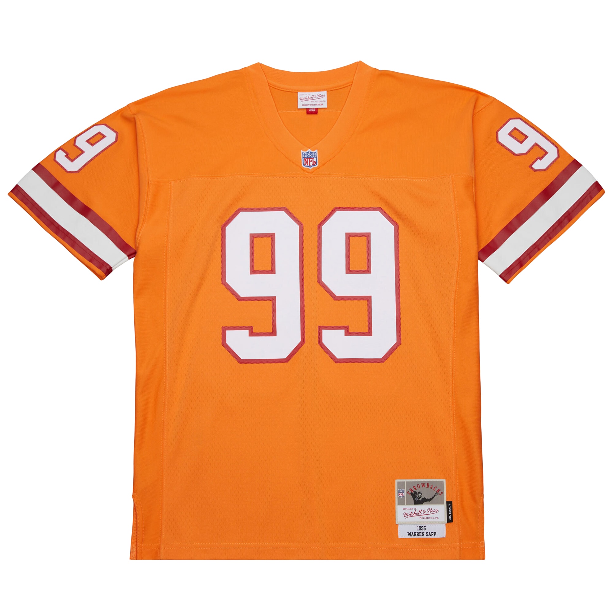 Men's Tampa Bay Buccaneers Warren Sapp Mitchell & Ness Orange 1995 Legacy Jersey JS3000 nicesnker - Image 2