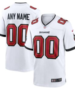 Men's Tampa Bay Buccaneers White Custom Game Jersey JS7979 nicesnker