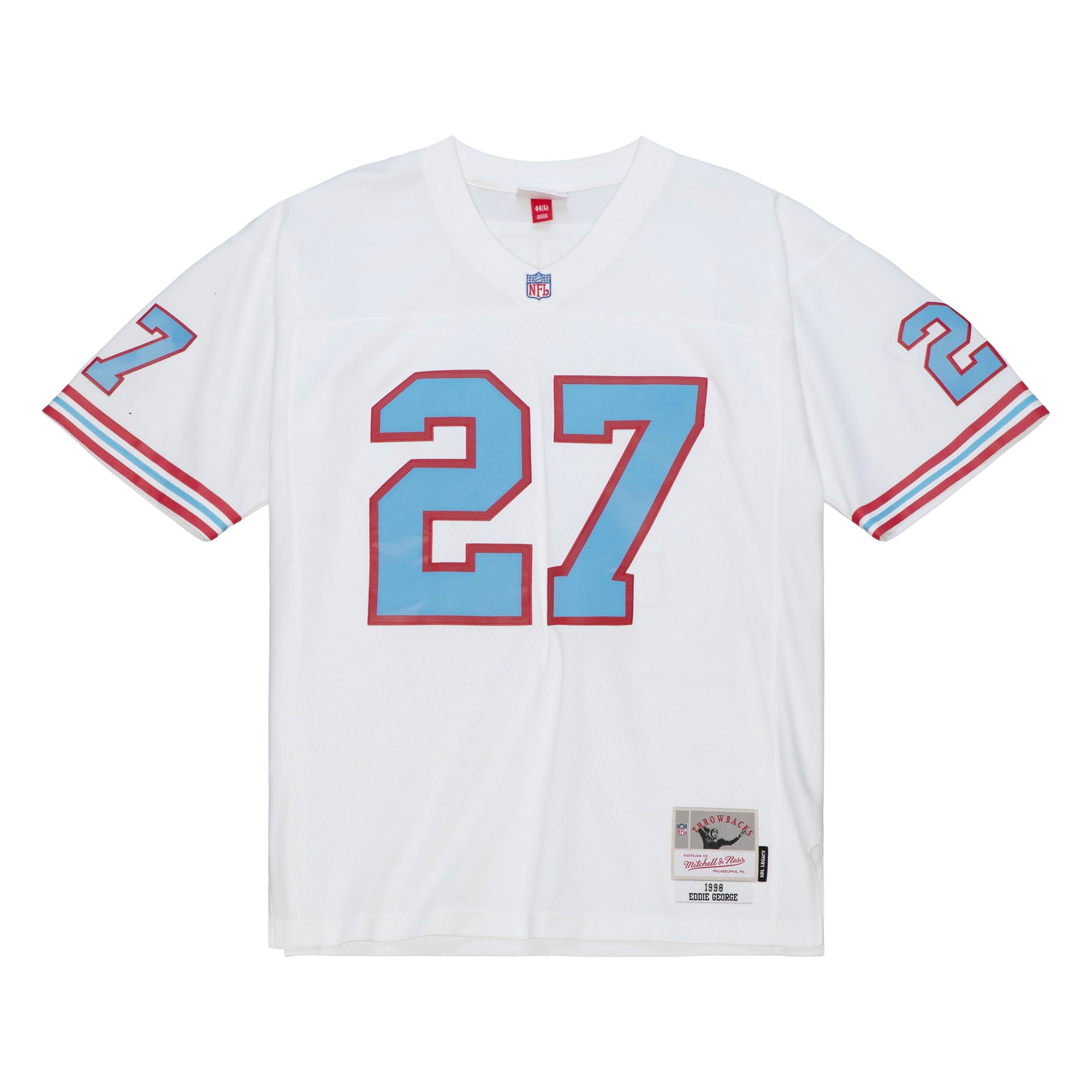 Men's Tennessee Oilers Eddie George Mitchell & Ness White Legacy Jersey JS1624 nicesnker - Image 2