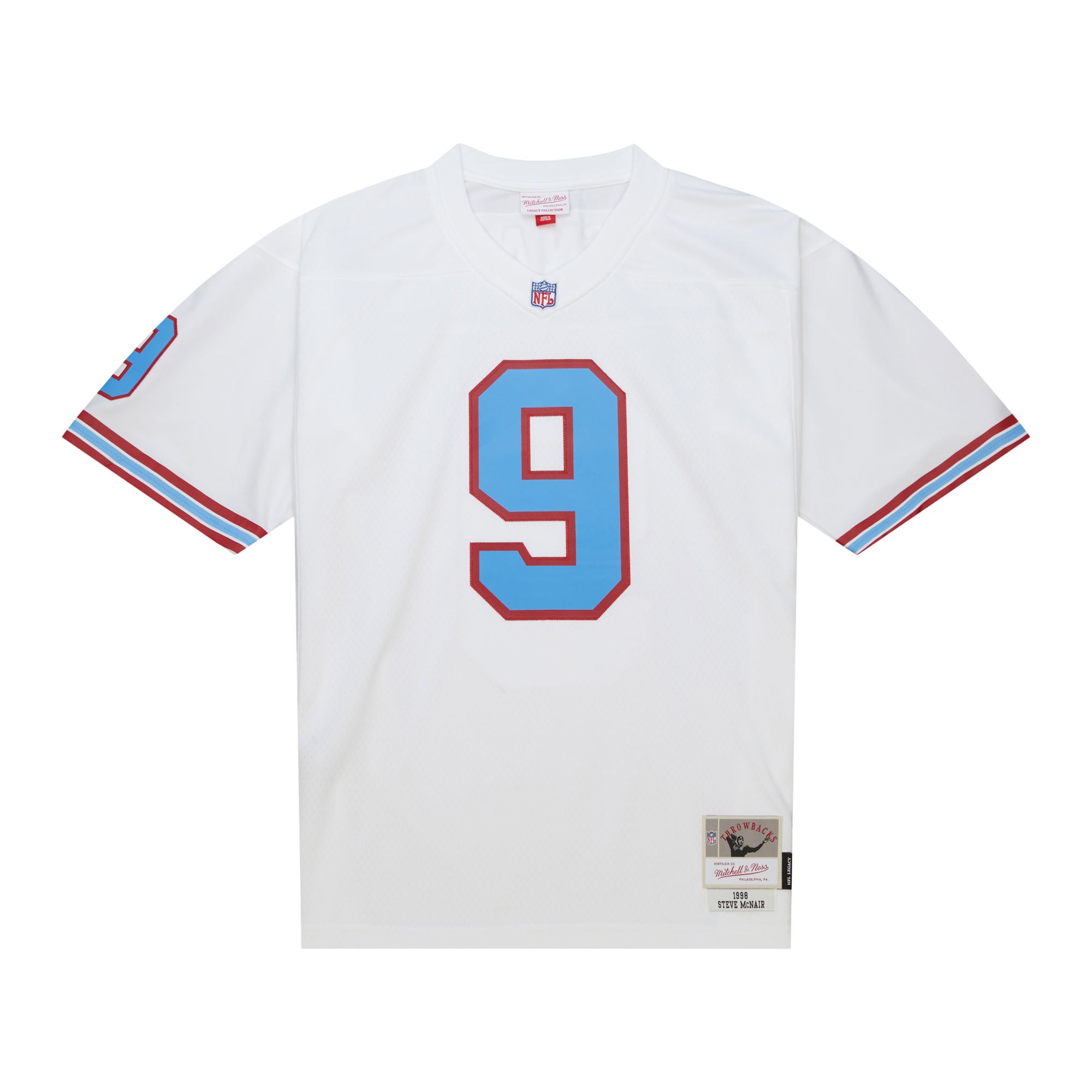 Men's Tennessee Oilers Steve McNair Mitchell & Ness White Legacy Jersey JS9744 nicesnker - Image 2