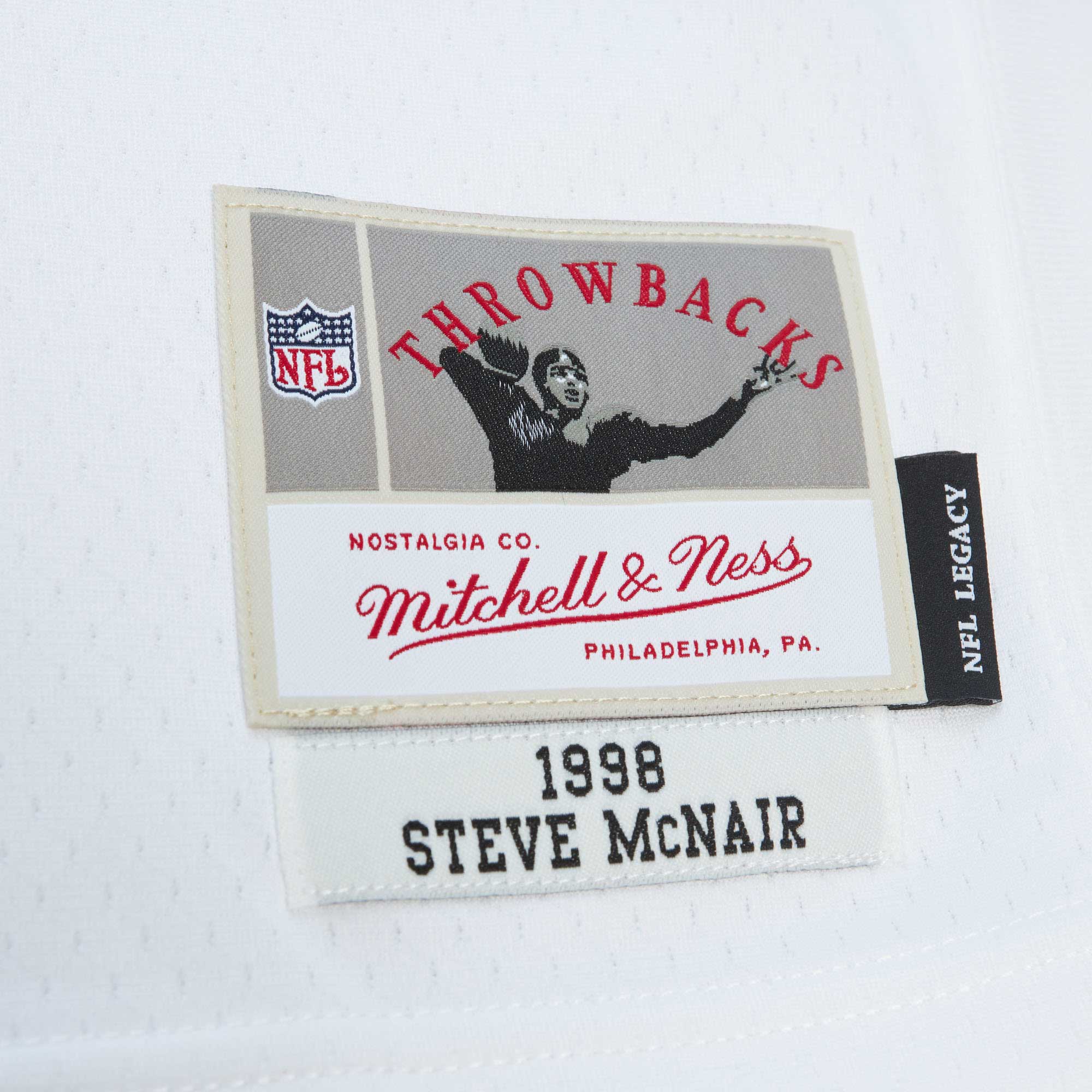Men's Tennessee Oilers Steve McNair Mitchell & Ness White Legacy Jersey JS9744 nicesnker - Image 5