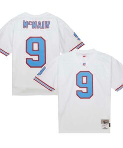 Men's Tennessee Oilers Steve McNair Mitchell & Ness White Legacy Jersey JS9744 nicesnker