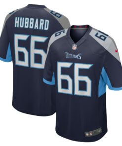 Men's Tennessee Titans Chris Hubbard Navy Team Game Jersey JS9667 nicesnker