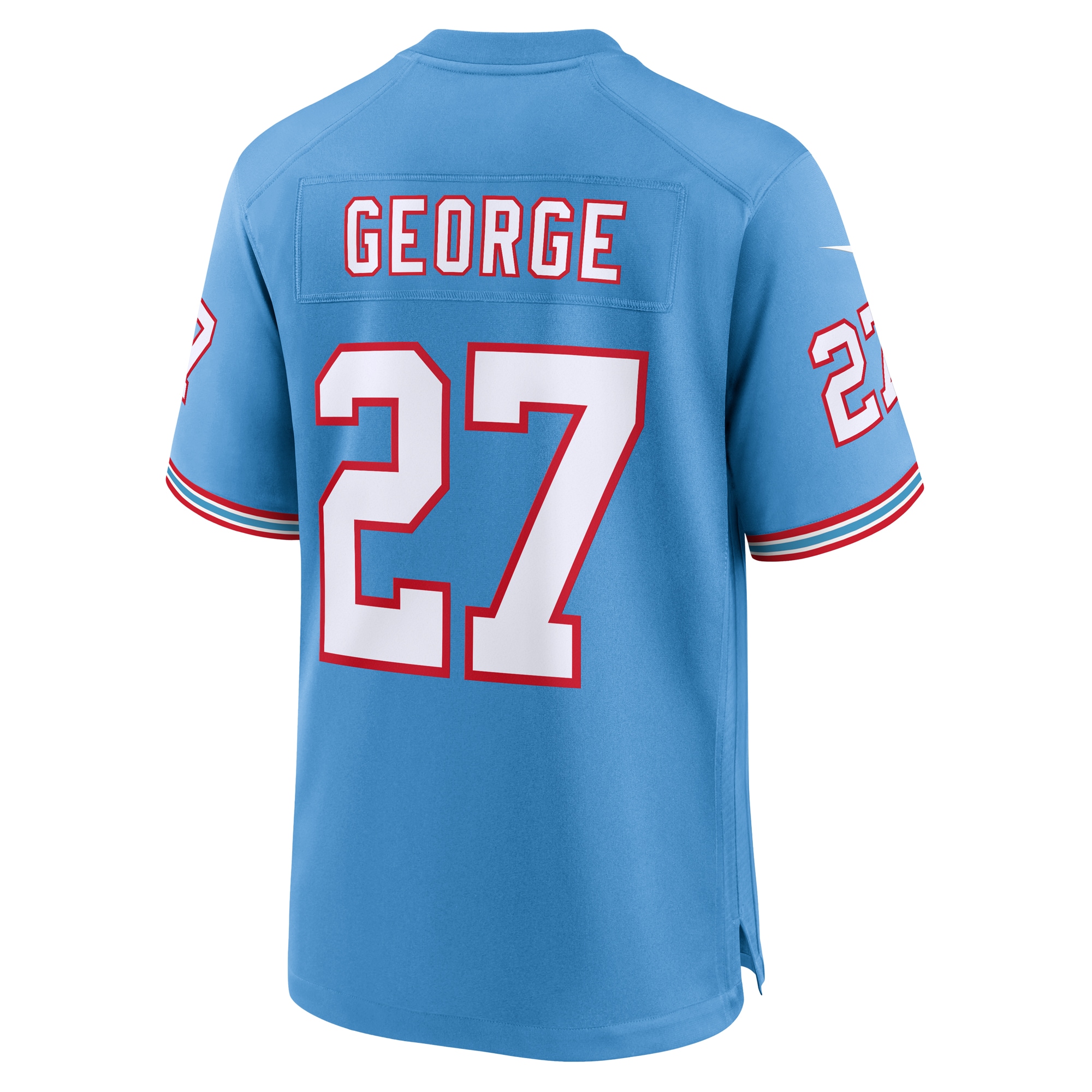Men's Tennessee Titans Eddie George Light Blue Oilers Throwback Retired Player Game Jersey JS7996 nicesnker - Image 3