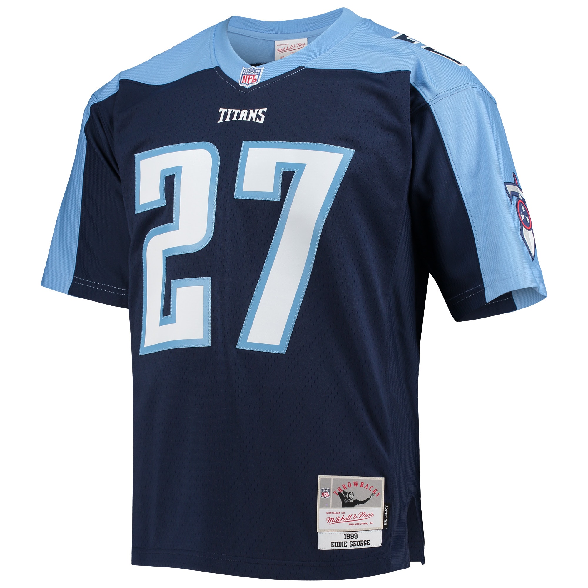 Men's Tennessee Titans Eddie George Mitchell & Ness Navy Legacy Jersey JS3642 nicesnker - Image 2