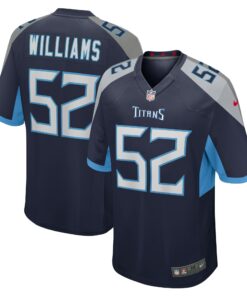 Men's Tennessee Titans James Williams Navy Game Jersey JS4480 nicesnker