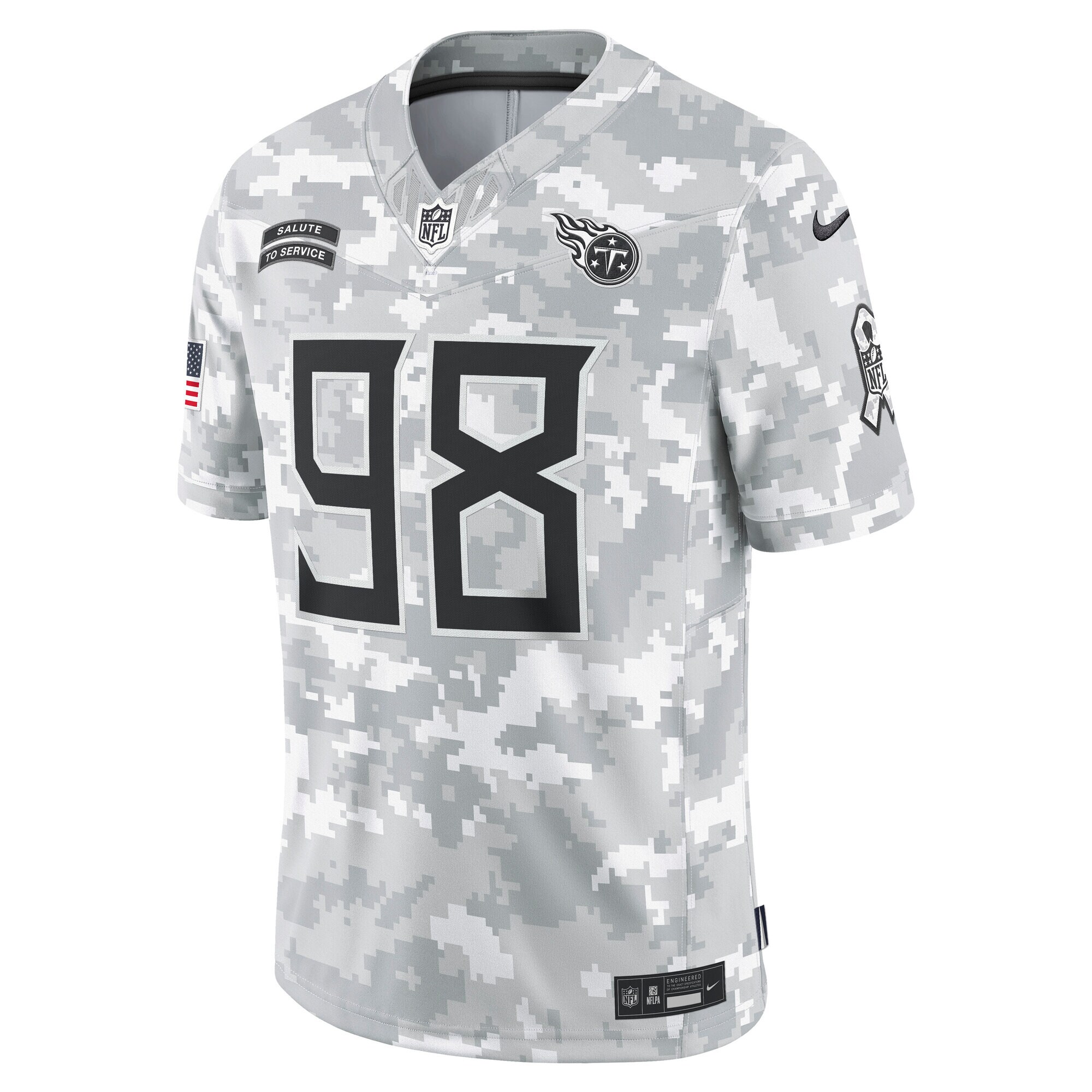 Men's Tennessee Titans Jeffery Simmons Arctic Camo 2024 Salute to Service Limited Jersey JS2744 nicesnker - Image 2