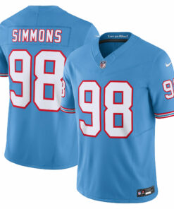 Men's Tennessee Titans Jeffery Simmons Light Blue Vapor F.U.S.E. Limited Jersey JS2222 nicesnker