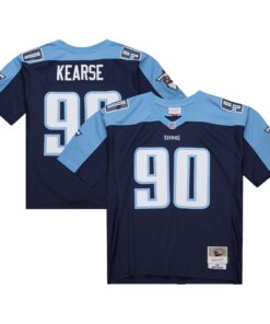 Men's Tennessee Titans Jevon Kearse Mitchell & Ness Navy 1999 Legacy Jersey JS1944 nicesnker
