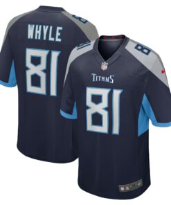 Men's Tennessee Titans Josh Whyle Navy Team Game Jersey JS8936 nicesnker