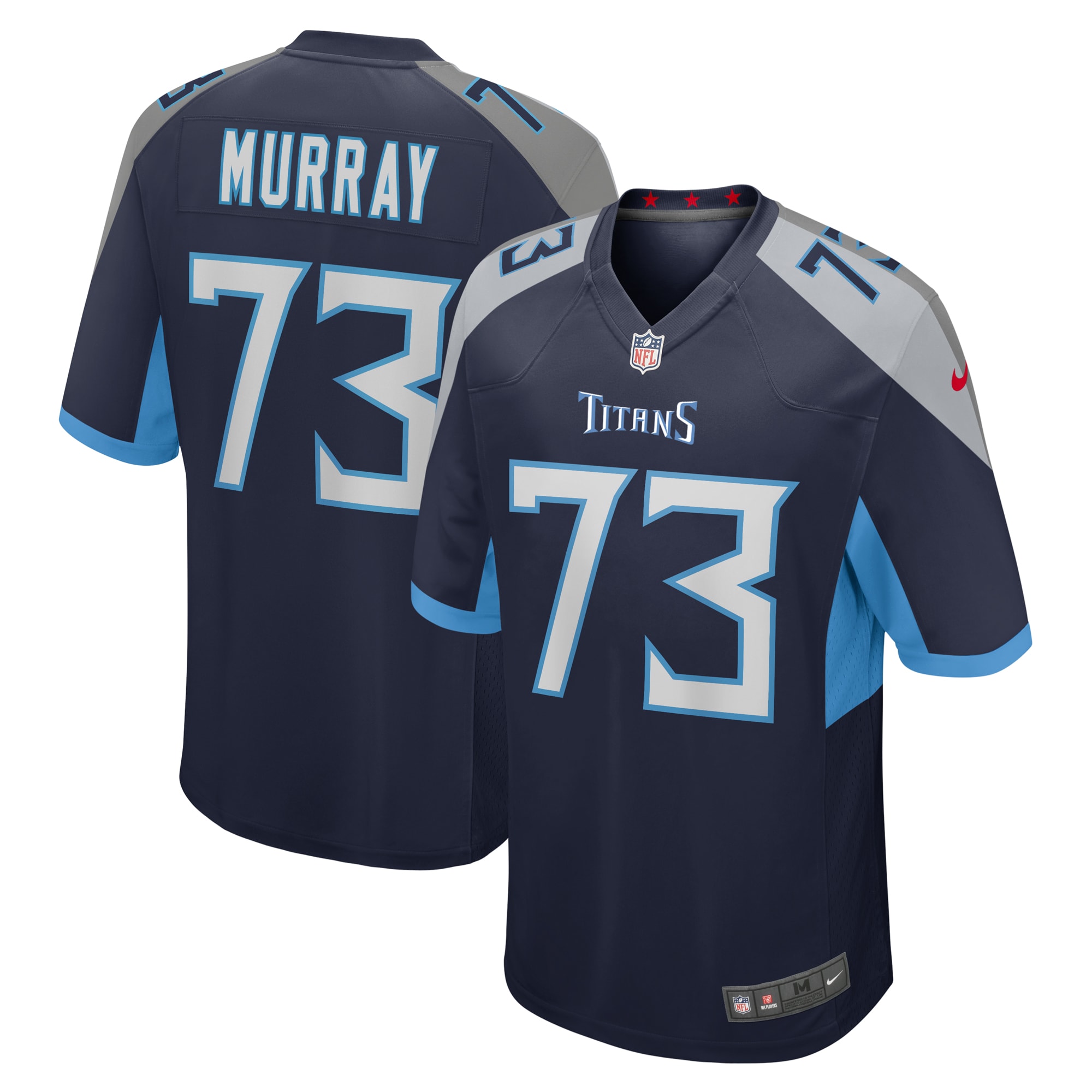 Men's Tennessee Titans Justin Murray Navy Team Game Jersey JS8365 nicesnker