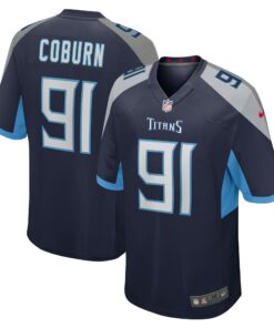 Men's Tennessee Titans Keondre Coburn Navy Game Jersey JS2775 nicesnker